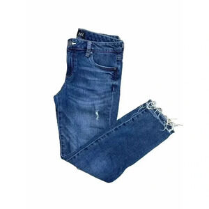 Kut From The Kloth Womens 4 Dark Wash Reese Ankle Straight Leg Denim Blue Jeans